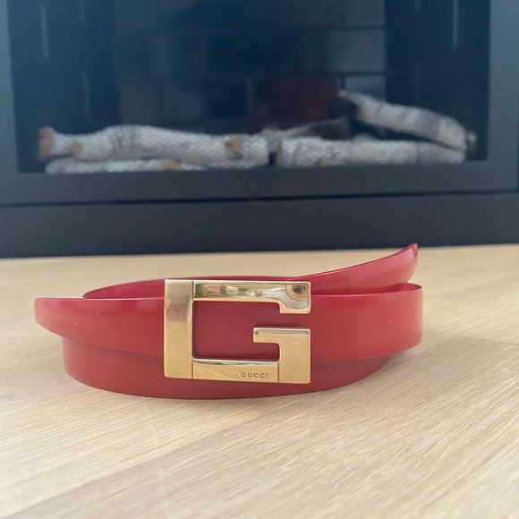 Gucci Accessories - Rare Vintage Retro GUCCI Red Leather Belt